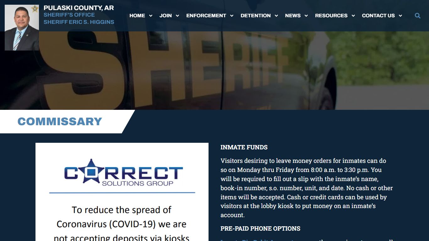 Commissary - Pulaski County Sheriff's Office