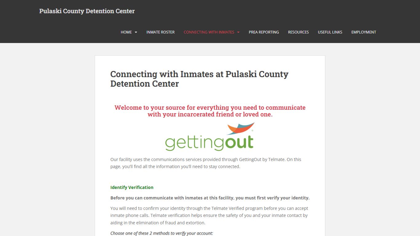 Connecting with Inmates at Pulaski County Detention Center
